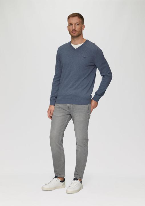Produktbild S.Oliver Strickpullover Strickpullover mit Logo-Stickerei (3XL)