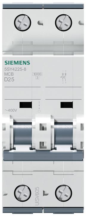 Produktbild Siemens MCB 2 Pole Type D 10kA 25A 400V