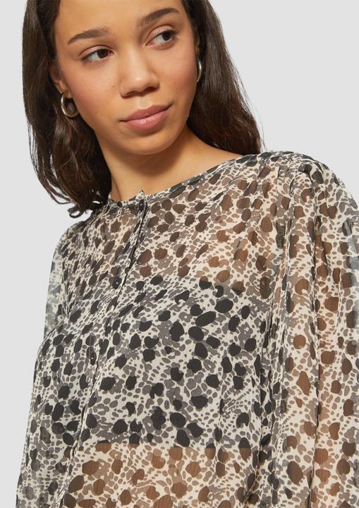 Produktbild S.Oliver Bluse Leicht transparente Chiffonbluse mit All-over-Print (32)