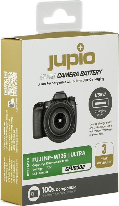 Produktbild Jupio Fujifilm NP-W126S USB-C (Kamera Akku)