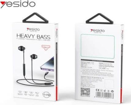 Actual product image Yesido YH48 Wired Lightning Earphones (without Bluetooth) (Cable)