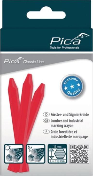 Actual product image Pica Marking Chalk Classic ECO 591 red unpapered (12x)
