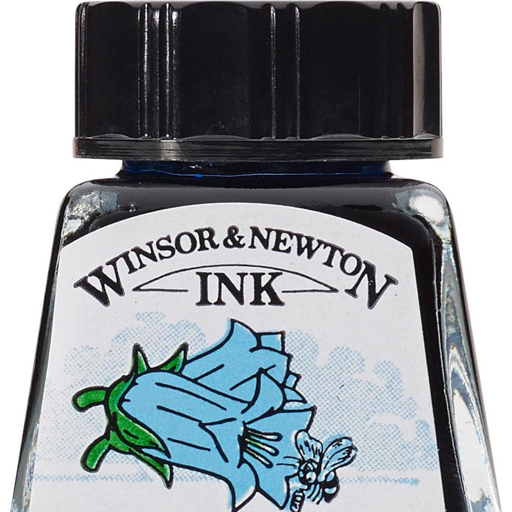 Winsor & Newton, Künstlerfarbe + Bastelfarbe, Drawing Ink 14ml Cobalt 176 (Blau, 14 ml)