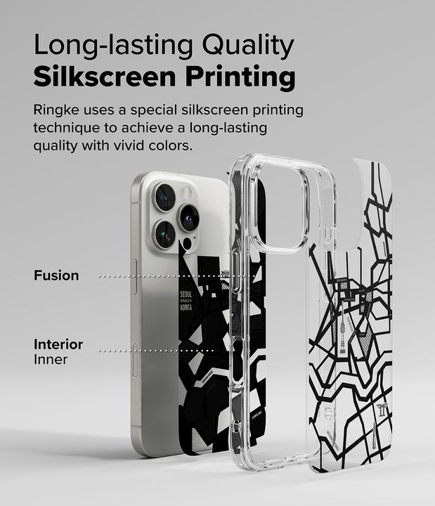 Immagine prodotto Ringke Case for iPhone 16 Pro FUSION DESIGN SEOUL MAP BLACK (Apple iPhone 16 Pro)