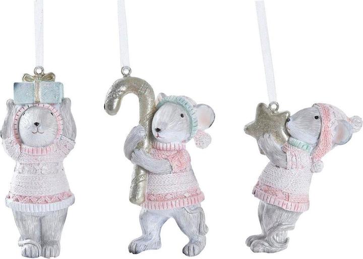 DKD Home Decor Weihnachtsschmuck Harz (5 x 3 x 8,5 cm) (3) (3 Stück)