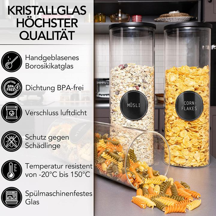 Immagine prodotto Likaya 3-teiliges Vorratsgläser-Set (2000ml) (2 l)