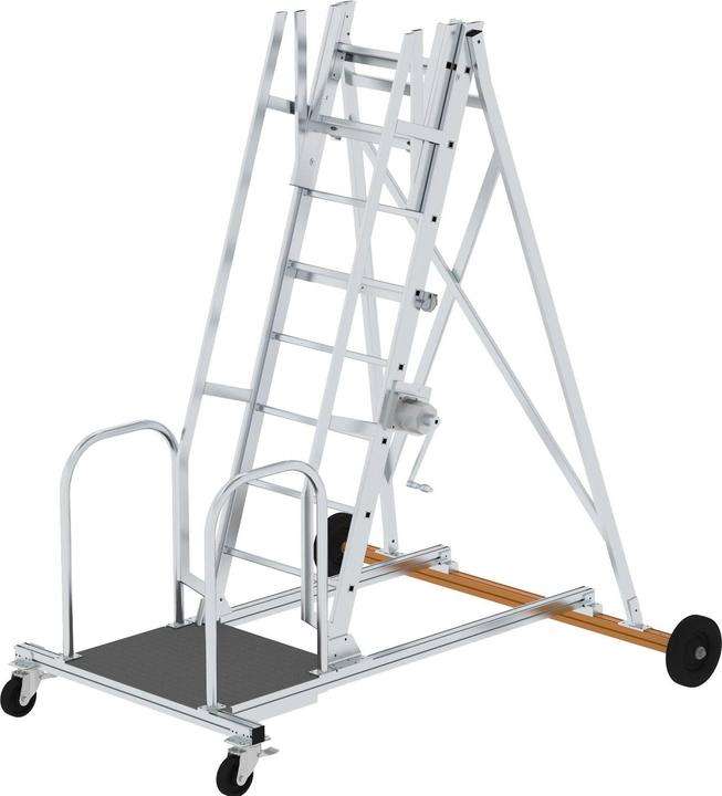 Produktbild Munk Tankwagenleiter Typ 2 mit 2 Lenkrollen und 2 Laufrollen (Mehrzweckleiter, 316 cm)