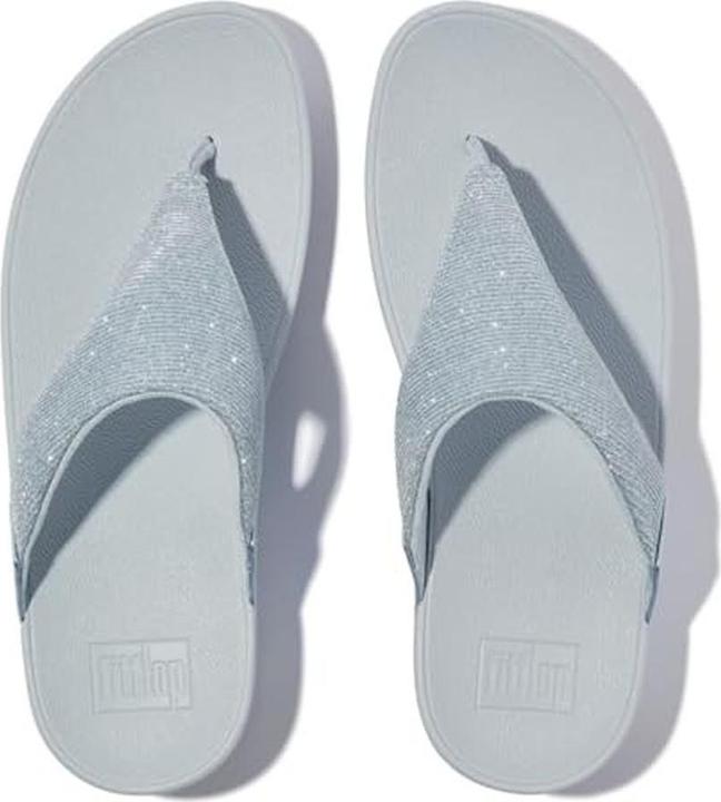 Produktbild Fitflop Lulu Shimmerlux Toe-Post Sandals Vrouwen - Quiet Blauw (38)