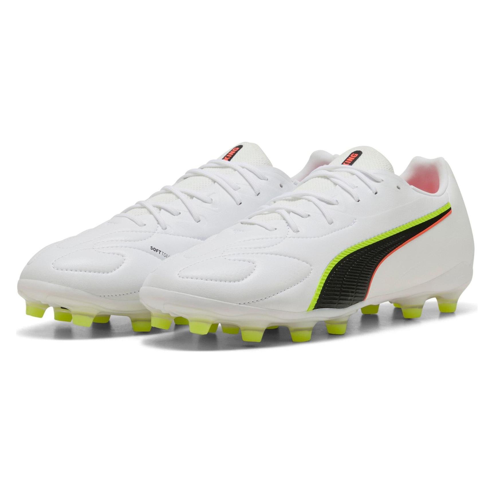 Puma, Mannen, Voetbalschoenen, King 20 Match Fg/Ag (41), Zwart, Geel, Wit