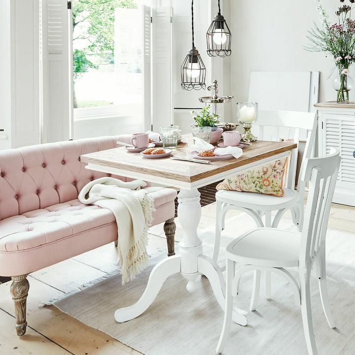 Produktbild Loberon Tisch Kingston weiss/braun