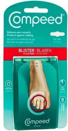 Compeed On Toes Blasenpflaster 8 Hydrokolloidpflaster Fussbehandlung 1,7cm x 5,1cm - Packung mit 8 (Fussbad)