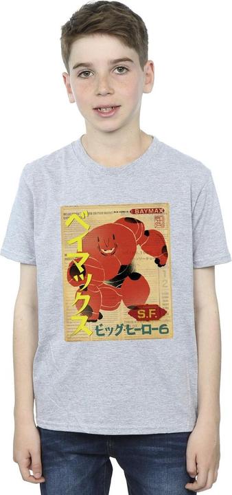 Actual product image Disney Boys Big Hero 6 Baymax Baymax Newspaper T-Shirt (128)