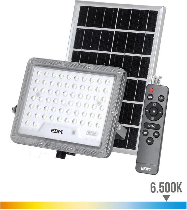 Actual product image EDM Slim solar projector spotlight 400 w 3500 lm 6500 k cold light (3500 lm, IP65)
