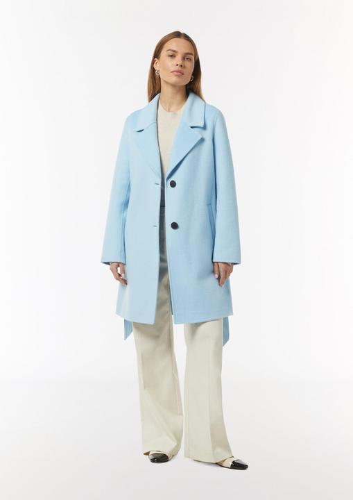 Produktbild Comma Outdoor-Mantel Weicher Blazer-Mantel im Relaxed Fit mit Gürtel und Logo-Detail