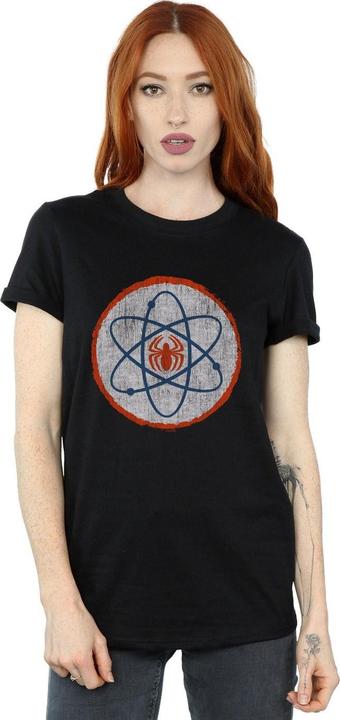 Actual product image Womens/Ladies Spider-Man Atom Cotton Boyfriend T-Shirt (M)