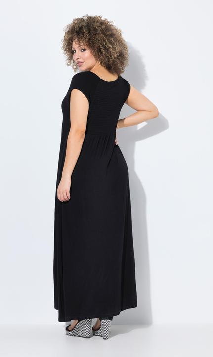 Produktbild Ulla Popken Kleid, A-Linie, gesmokt, Carré-Ausschnitt, Halbarm (54)