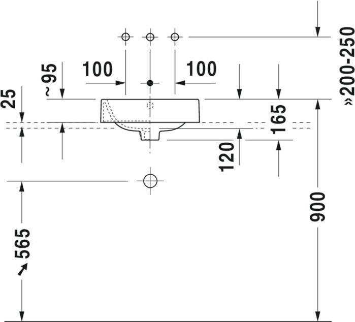 Produktbild Duravit Aufsatzbecken HAPPY D.2 m ÜL o HLB 400x400mm geschli o HL weiss (400 mm, 400 mm)