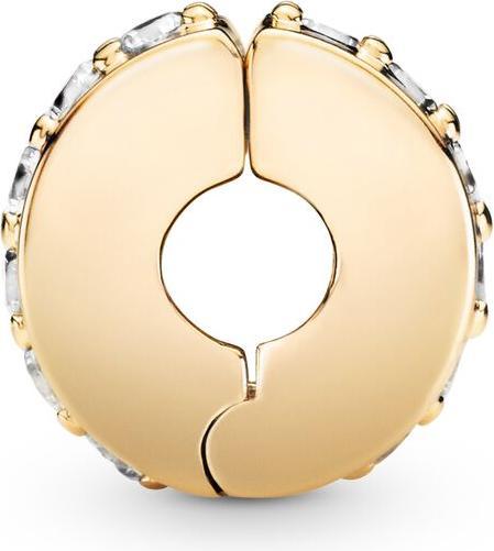 Actual product image Pandora Sparkling Line Clip Charms/Beads (Gold 14 carat)