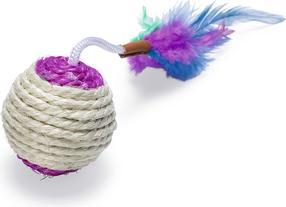 Image du produit Karlie Le sisal joue au ballon avec ressort et hochet (Jouet à balle chat)