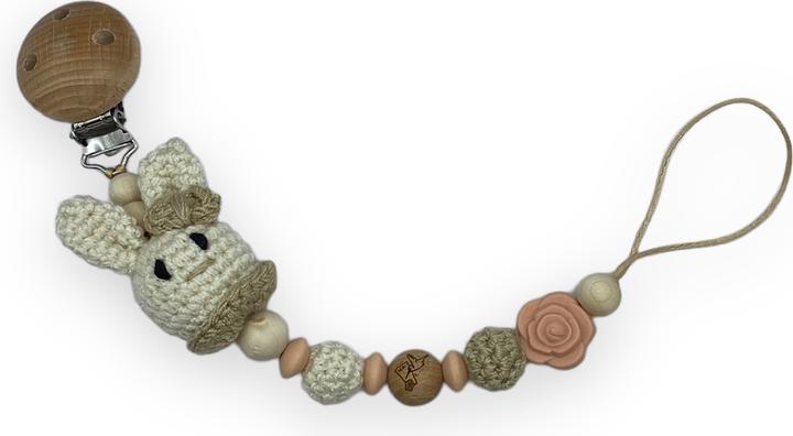 Actual product image BabyExpress Rabbit Nuggi Chain Collar beige