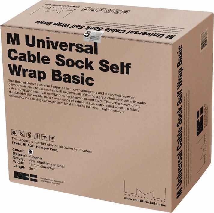 Immagine prodotto Multibrackets M Calza universale per cavi autoavvolgente di base nera (5000 cm)