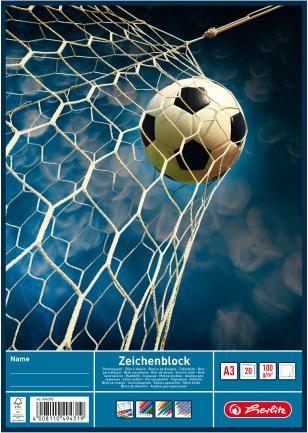 Actual product image Herlitz Drawing pad DIN A3, 100 g/sqm, 20 sheets (A3, Plain, No binding)