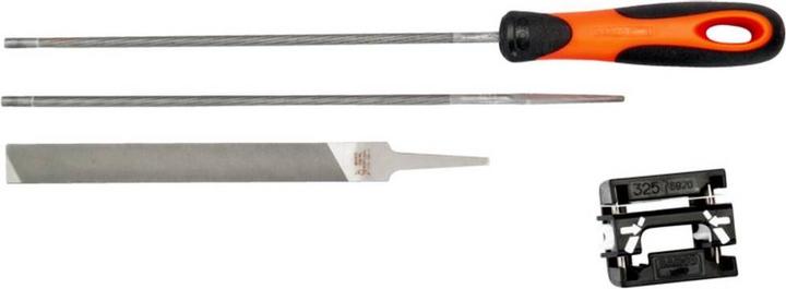 Produktbild Bahco ERGO-Kettensägefeilensatz mit Zweikomponenten-Griff und Feilenführung, 5,5 x 200 mm (230 mm)