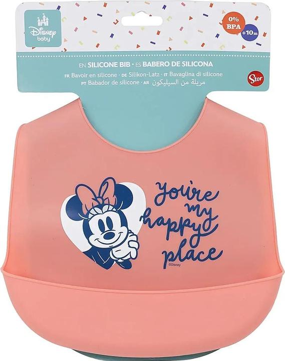 Actual product image Stor Minnie Mouse Heart Full - Silicone bib - 30 cm