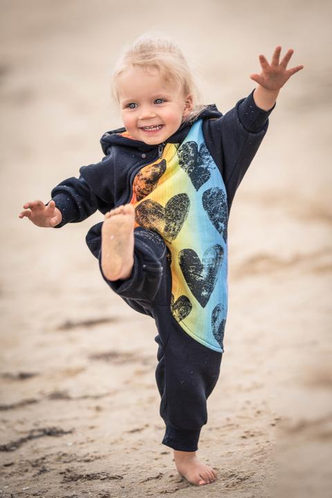 Produktbild Lennylamb Bear Romper - Lovka Rainbow (80)