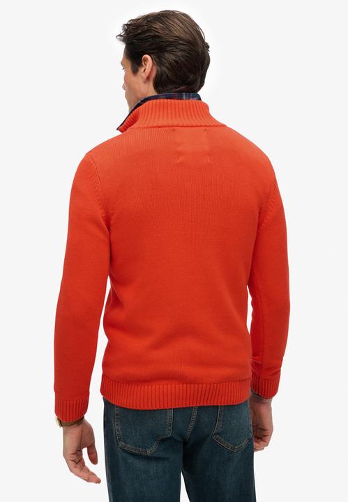 Produktbild Superdry Strickpullover aus Baumwolle mit halbem Reissverschluss (M)