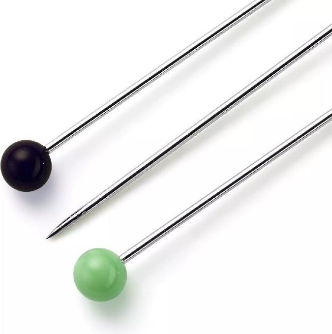 Image du produit Prym Epingles à tête de verre, blanches 0.80 x 48 mm, boîte de 30 g, acier