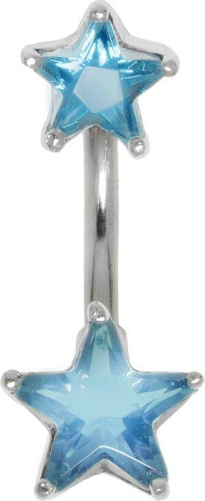 Produktbild Bijouteria Bauchpiercing (Chirurgenstahl 316L, Kristall, Silber 925)