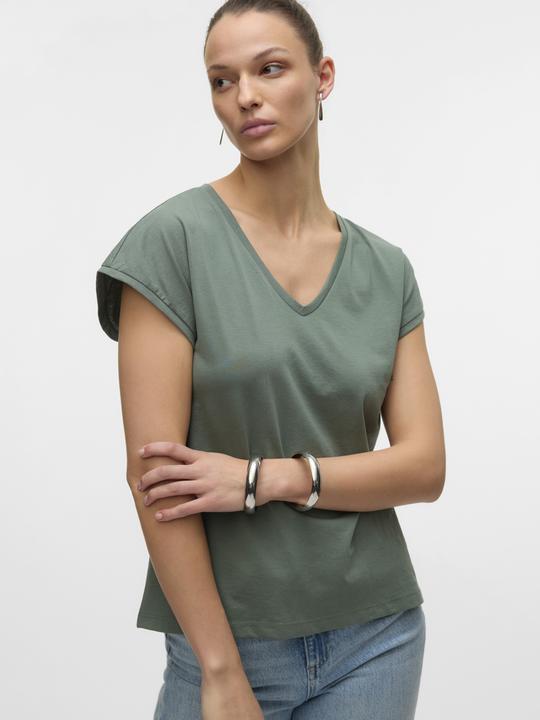 Actual product image Vero Moda Vmluna Ss V-Neck Tee Jrs Noos (XL)
