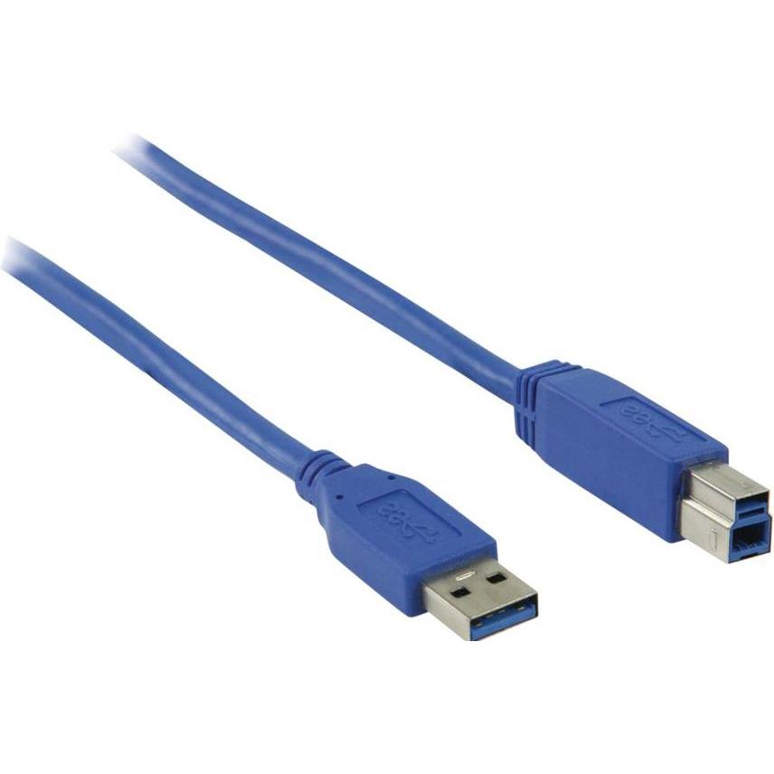 Nedis USB 3.0 Kabel A Stecker - B M acho 3.0 m Blau (3 m, USB 3.0), USB Kabel