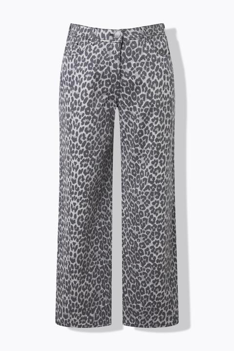 Actual product image Ulla Popken Leopard Print Stretch Fit Jeans (56)