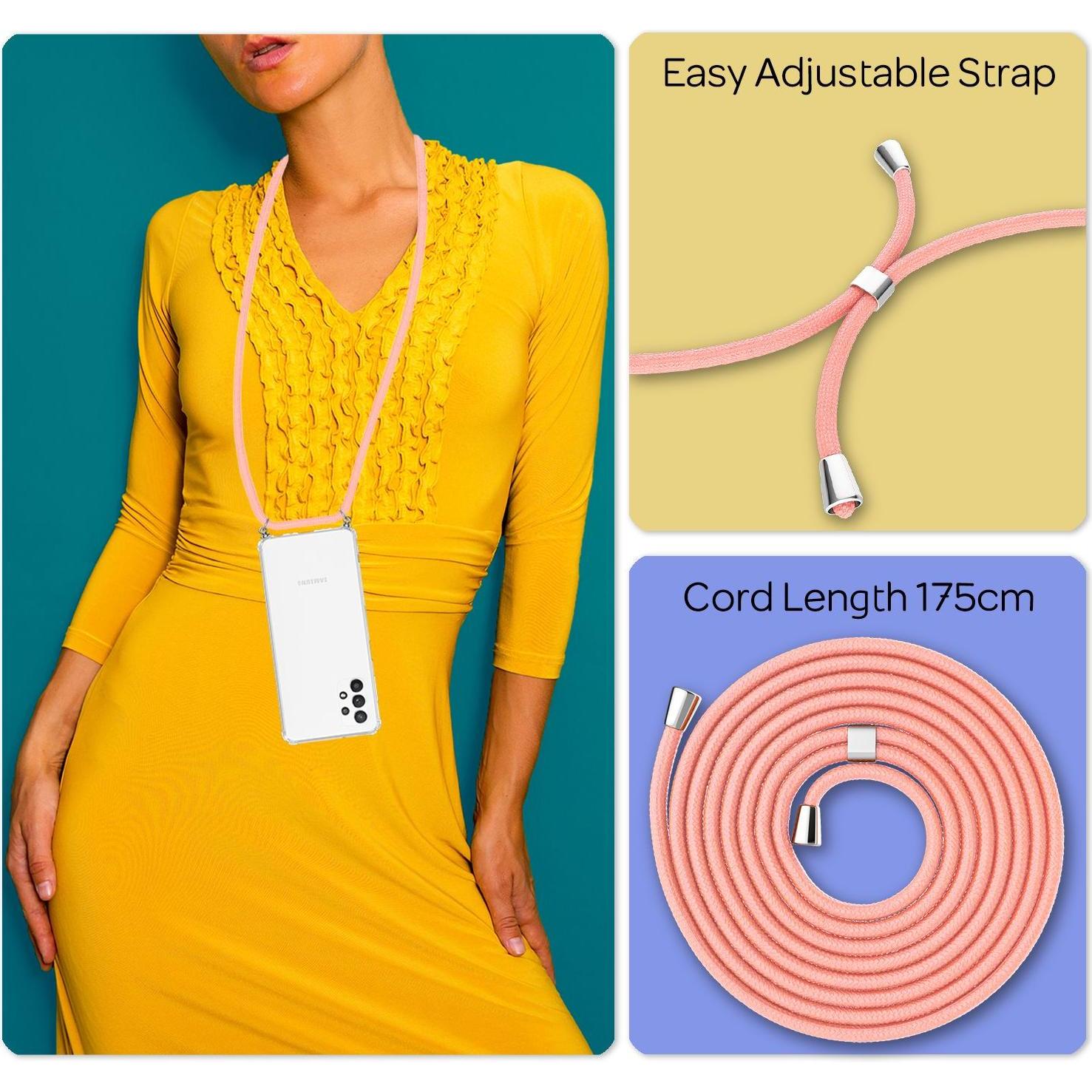 Thumbnail - Nalia Handyhülle mit Kette, Handykette, Pink