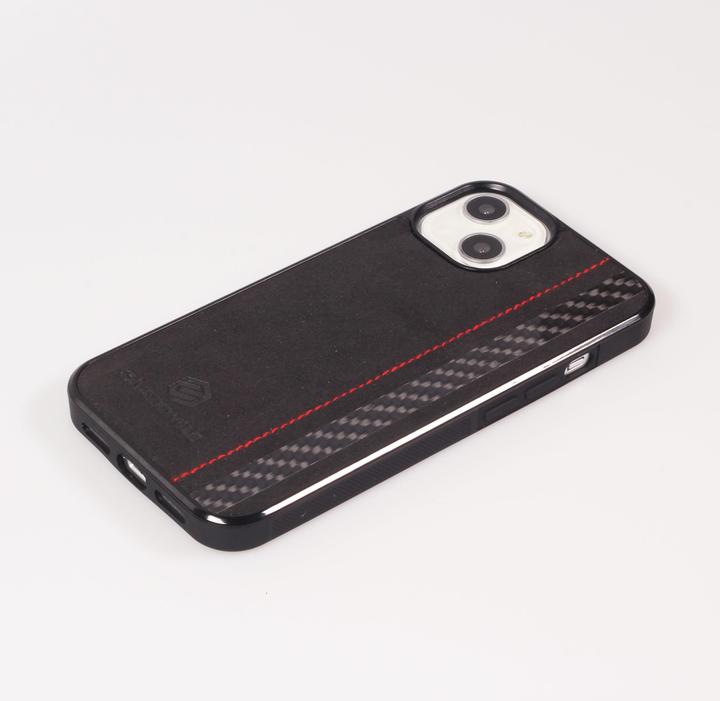 Immagine prodotto Carbomile Rivestimento in alcantara e carbone con bordi rozzi (compatibile MagSafe) (Apple iPhone 15)