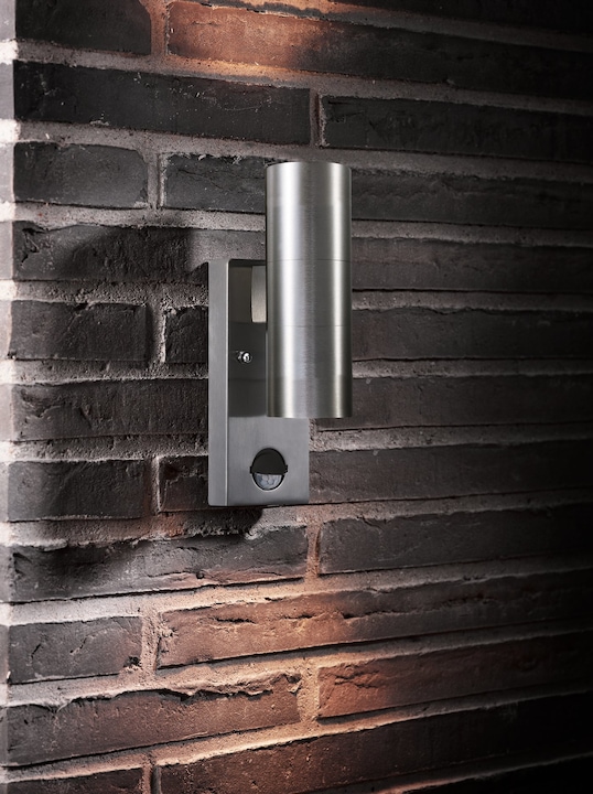 Produktbild Nordlux Tin, D.Wandleuchte m Sensor, Edelstahl (GU10, IP54)