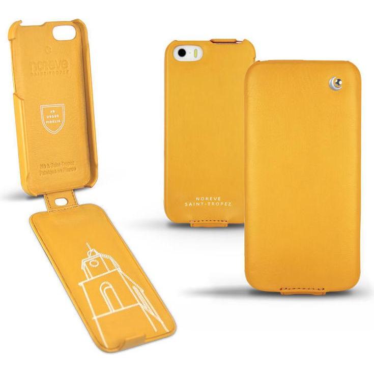 Thumbnail - Noreve Lederschutzhülle vertikal (Apple iPhone 5s), Smartphone Hülle, Orange