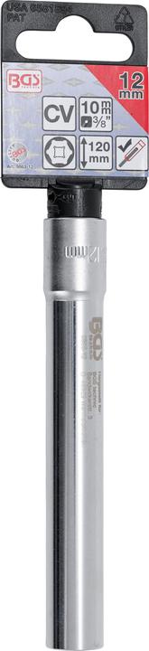 Image du produit BGS Douille, hexagonale, extra longue transmission par carré femelle 10 mm (3/8") 12 mm (12 mm)