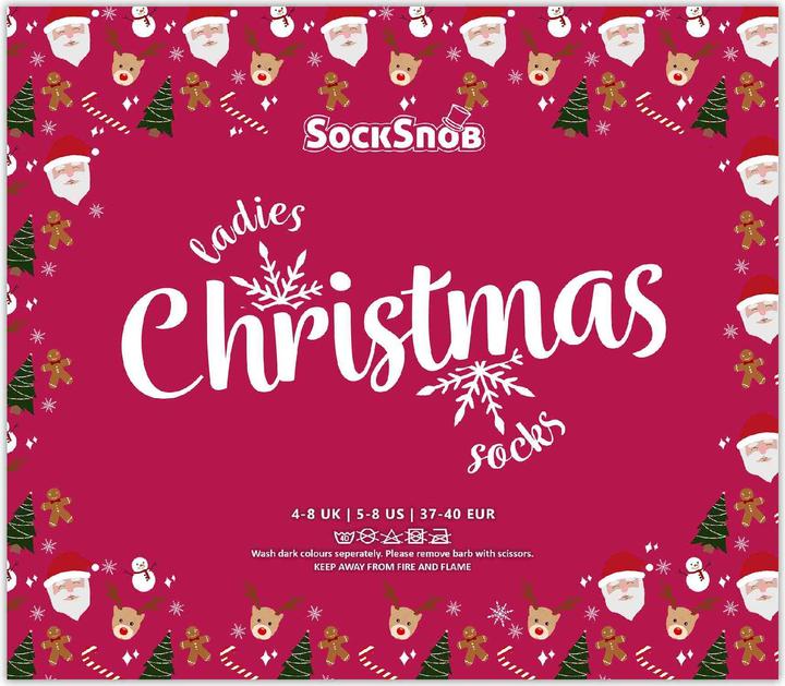 Produktbild Sock Snob Lustige Weihnachtssocken | Festliche Socken Baumwolle Bunt (37 - 42)