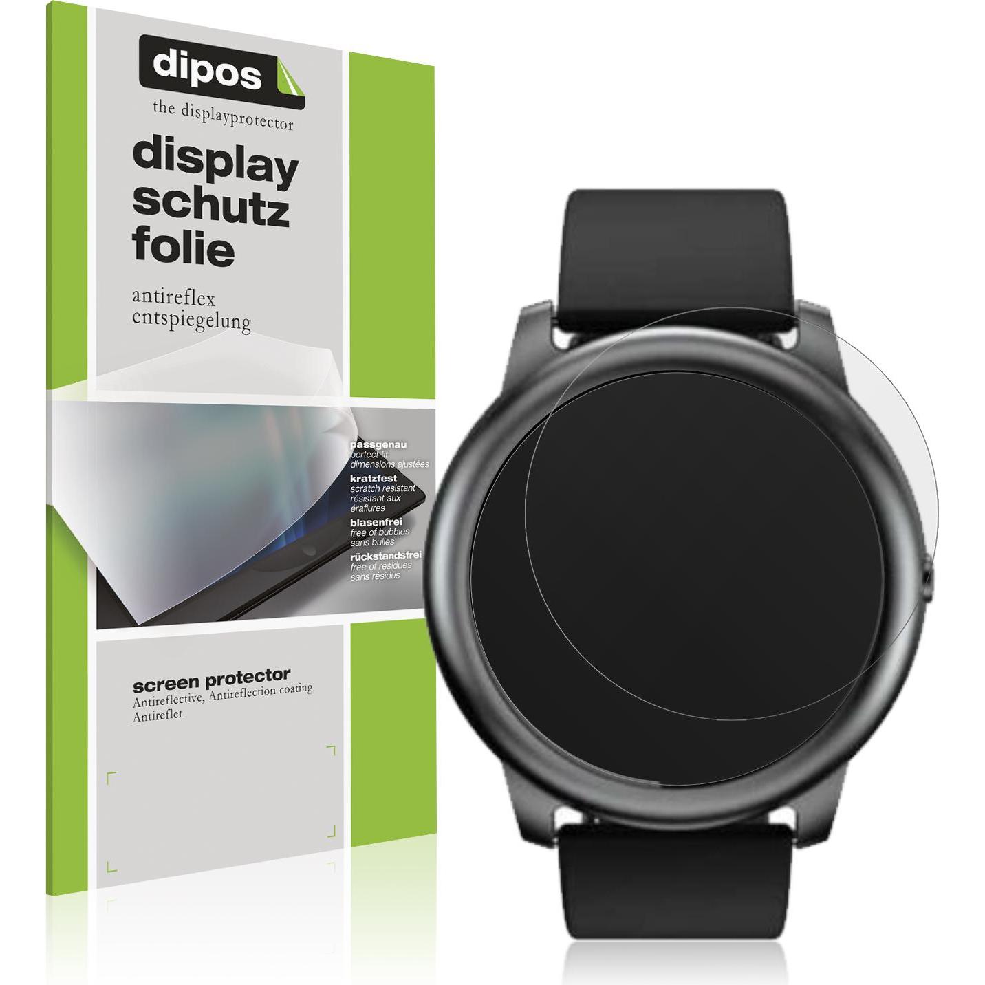 Dipos Displayschutzfolie Antireflex, Smartwatch Schutzfolie, Transparent