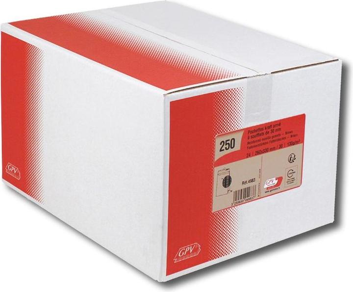 Image du produit GPV Pochette d'expédition à soufflets 24, 260 x 330 mm, sans fenêtre (250 pcs)