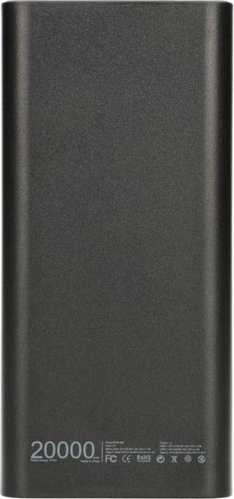 Extralink EX.19508 power bank Lithium Polymer (LiPo) Black (20000 mAh, 74 Wh)