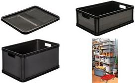 Produktbild keeeper Deckel ""roberta"" für Transportbox ""robert"", graphite für 45 Liter / 64 Liter Box, Material: PP (64 l, 1x)