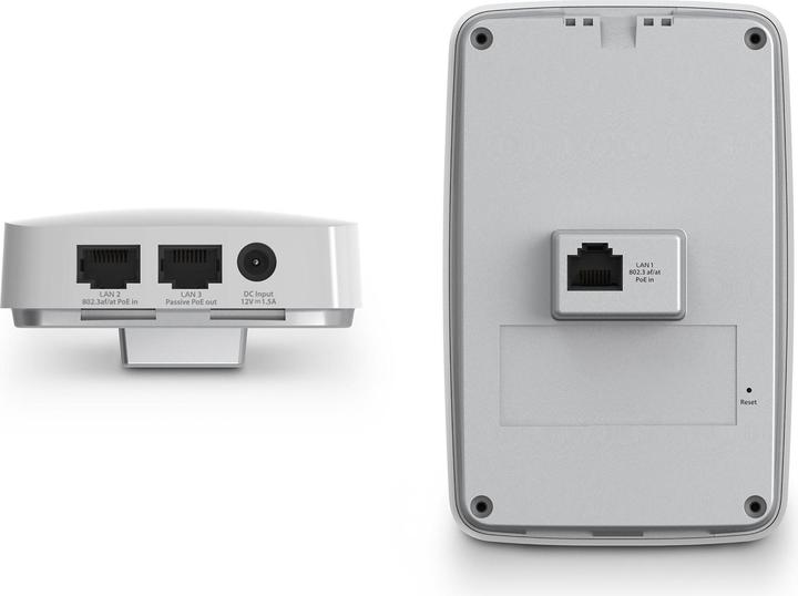 Produktbild EnGenius Cloud Managed Wireless 6 (AX) Dual Band 2x2 (2,4GHz/5GHz) Indoor Wall-Plate Access Point ( (1200 Mbit/s)