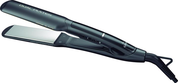 Immagine prodotto GAMA Piastra X-Wide On-Off Dual Plates, Doppia Trafila in Titanio e Ceramica, Scorrevolezza Unica, Per Ca (Piastra per capelli)