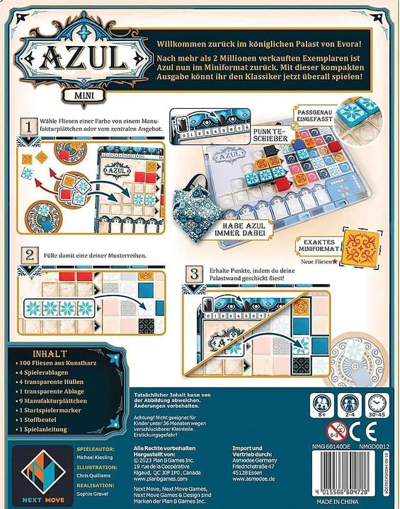 Immagine prodotto Next Move Azul Mini (Tedesco, 2 - 4 Giocatori)