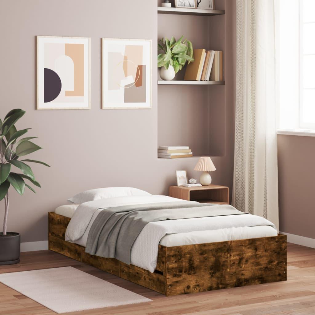 VidaXL, Bett, Bettgestell mit Schubladen 90 x 200cm (90 x 200 cm)