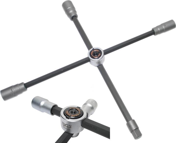 Chiave Per Dadi Ruote Goodyear 75521 - Doppia Apertura 17mm E 19mm, Impugnatura Antiscivolo